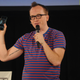 Gethard, hosting a live episode of Beautiful Stories From Anonymous People